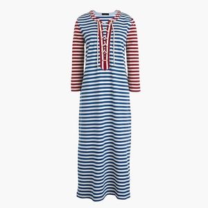 NWT J Crew Striped Lace Up Dress Size Small